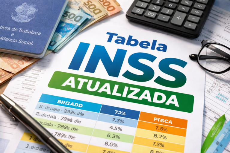 Veja a tabela INSS atualizada 2026, entenda as alíquotas, o teto do INSS e aprenda como calcular seu desconto passo a passo.